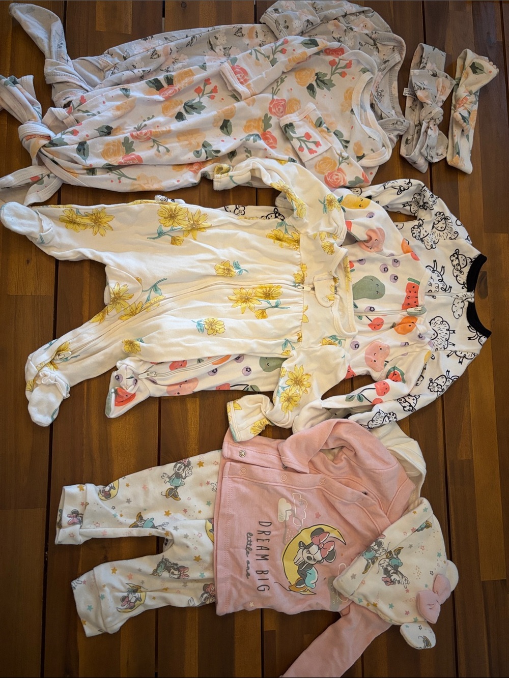 Carter's Baby Pajama Bundle — White, Pink, Yellow, Green, Peach
